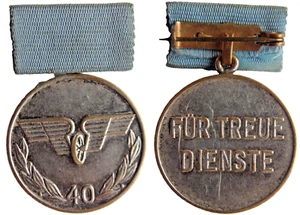 Muster Medaille für treue Dienste bei der Deutschen Reichsbahn mit Zahl „40” - Bild 1 von 7