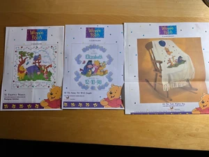 H1 H2 H3 Three Winnie Pooh & Friends cross stitch PATTERNS - Picture 1 of 12