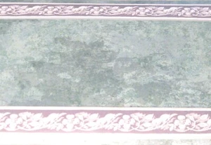 Wallpaper Border Marble Granite Molding Green Gray Grey Leaf Scroll Trim EH99795 - Picture 1 of 3