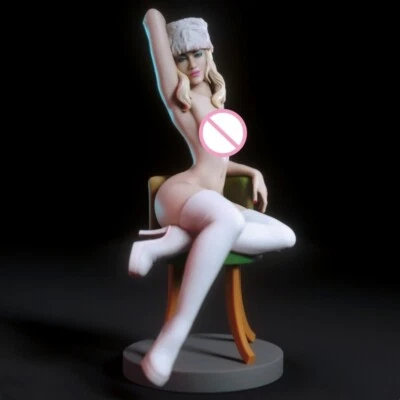 Makeup Girl Full Resin Figure Model Kit 1/24 Scale Unassembled Unpainted Toys - Image 1 of 2