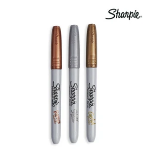Sharpie Metallic Fine Point 1.0 Permanent Mark Pen Gold, Silver, Bronze (Choose) - Picture 1 of 6