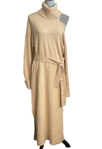 PAIGE One Shoulder Turtle Neck Wool Blend Sweater Dress Size: S - Picture 1 of 8
