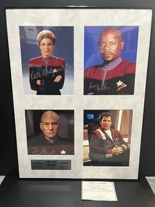 STAR TREK CAPTAINS 149/250 GERAHMTE SIGNIERTE FOTOS SHATNER STEWART MULGREW BROOKS - Bild 1 von 10