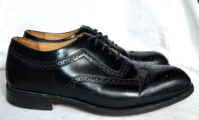 BOSTONIAN CROWN WINDSOR Zapatos Punta de Ala Con Cordones Cuero Negro Vestido Negocios 10.5 Foto 1 de 4