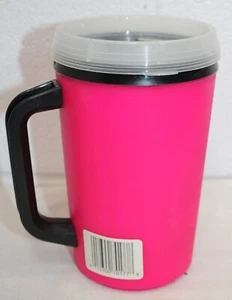 Tazza da caffè vintage Aladdin 20 oz plastica doppia parete rosa caldo PULITA! guarda! - Foto 1 di 13