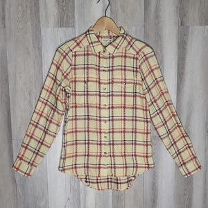 Toad & Co Womens XS Cairn Popover Button Up Shirt Plaid High Low Western Country - Picture 1 of 9
