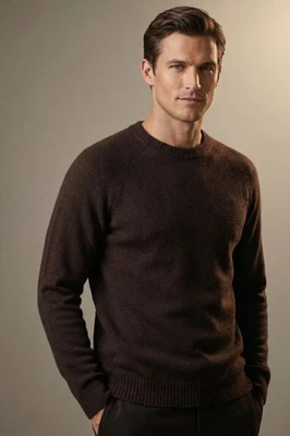 Suéter Tom Ford Pure Cashmere Raglán Cuello Redondo Marrón Rico IT 48 Foto 1 de 4