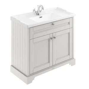 Old London Floor Standing Vanity Unit 1TH Basin 1000mm Timeless Sand - Picture 1 of 9