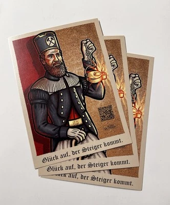3 Stück Postkarten Glück auf, der Steiger kommt. - Bild 1 von 2
