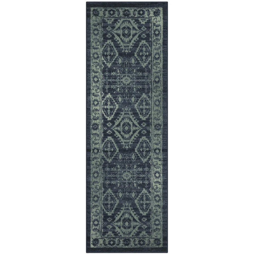 Maples Rugs Georgina Traditional Runner Rug – Made in USA – Washable, Non Sli...