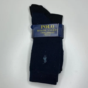 Polo boys dress socks, two pair black/navy 8-9.5 - Picture 1 of 4