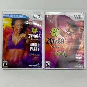 Lotto Wii Zumba Fitness - Partecipa alla Festa + World Party - CIB - VG - Foto 1 di 7
