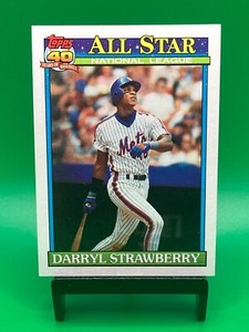 1991 Topps Darryl Strawberry Baseball Card #402 New York Mets All Star