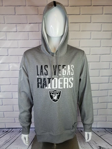 Las Vegas Raiders Football Gray Hoodie - Mens Size Large Cover