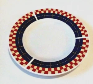 Majesticware Oneida Calico Hahn Brotteller Karos kariert Steinzeug 2er Set - Bild 1 von 9