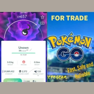 ❓Pokemon UNOWN  Quesion Mark For TRADE ❓Non Shiny ❓ Fast Delivery - PoGo❓❓ - Imagen 1 de 3