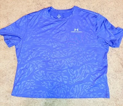 Under Armour activewear women's Small Rush Drifit Purple Crop Top - Image 1 of 4