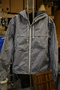 Theory Henderson Deep Navy/ White 90287103 Checkered Jacket Sz XL New w/ Tags - Picture 1 of 11