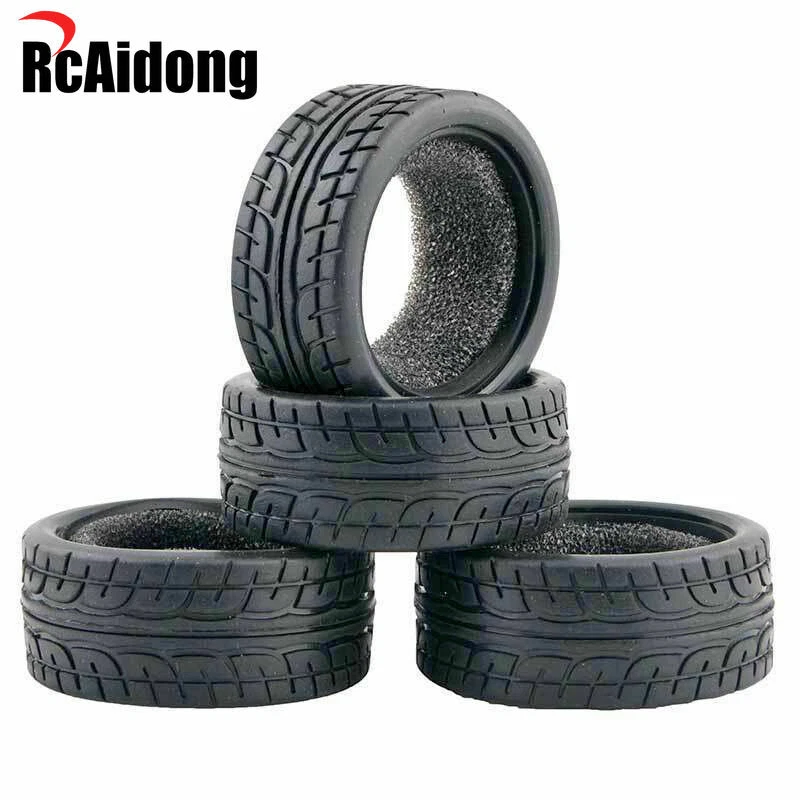 1/10 RC Rubber Tires for Tamiya TT-01/TT02/TT-01E/TL01/TA06/XV01/TT02D/TA07/TB04 - Image 1 of 4