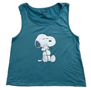 Munki Munki Peanuts Snoopy grafisches Damen-Tanktop Größe Medium türkis türkis - Bild 1 von 6