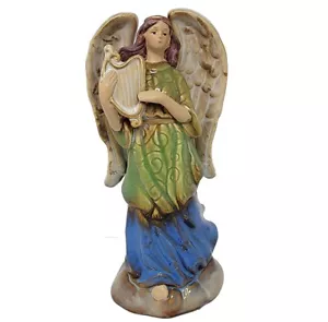Greenbrier International 7" Porcelana Ángel Tocando una Lira Estatuilla Religiosa - Imagen 1 de 6