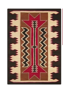 Handwoven Navajo Rug Native American style Modern Rug Size 4x6 Free Shipping - Picture 1 of 18