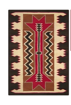 Handwoven Navajo Rug Native American style Modern Rug Size 4x6 Free Shipping - Image 1 of 4