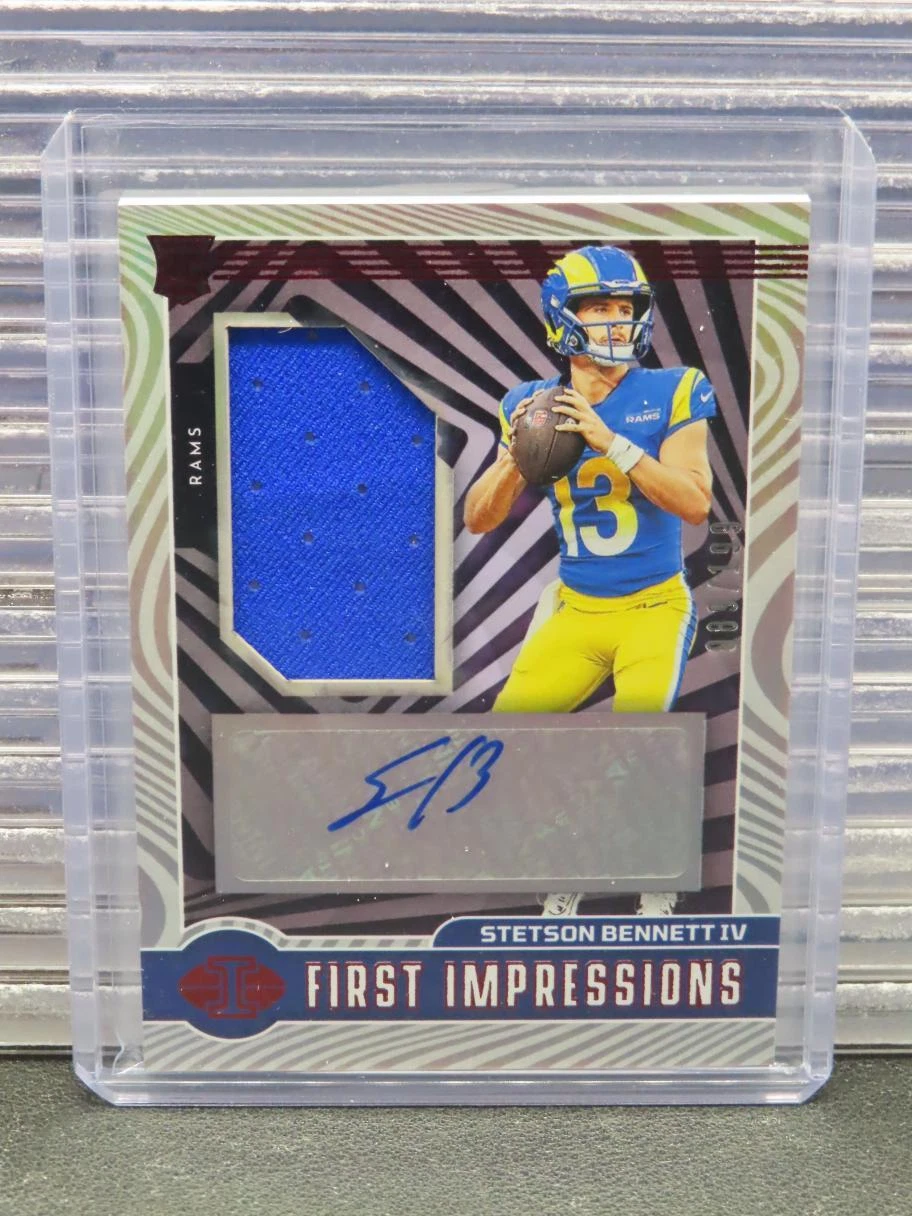 2023 Illusions Stetson Bennett IV Red First Impressions Rookie Jersey Auto #/199