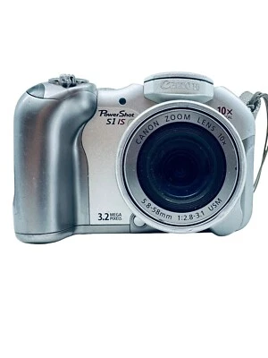 Canon Powershot S1 IS Silver 3.2 MP 10x Optical Zoom Digital Camera (Read) TT428 - Image 1 of 4