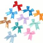 Delicate Satin Ribbon Bows for Clothing Accessories and Toy Packaging 50pcs