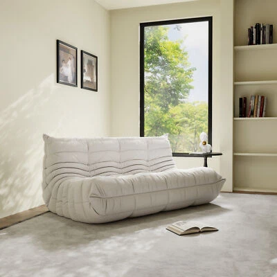 Sofá de tres asientos sofá perezoso tatami cama sofá cama recamier oruga chaise lounge Foto 1 de 4