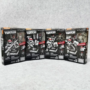 Mega Bloks Teenage Mutant Ninja Turtles Leonardo TMNT Black White Set of 4 Offic - Picture 1 of 5