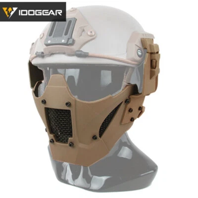 IDOGEAR JAY Mesh Airsoft Mask Paintball Half Face Mask Tactical Fit FAST Helmet - Image 1 of 4