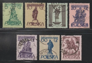 Poland 1955 SC# 668 - 675 - Warsaw monuments - Used Lot # 89 - Picture 1 of 2