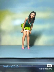 1/18 Sexy Girl Skirt Lady 4" Resin Figurines Figures Model For Cars Vehicles Toy - Picture 1 of 6