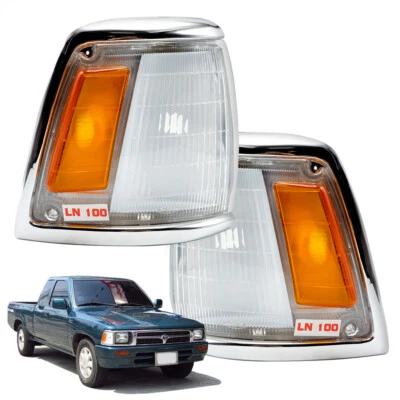 LH+Rh Front Corner Turn Signal Light Len For Toyota Mighty-X Hilux 1992 - 1997 - Image 1 of 4