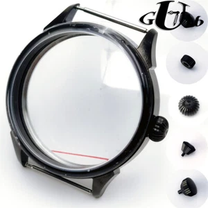 6497 Caja Reloj 42mm Negro Fit eta 6498 Gaviota ST36 Movimiento Reloj Hombre - Imagen 1 de 11