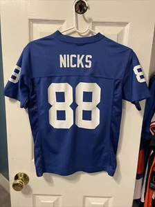 Hakeem Nicks New York Giants football NFL players boys blue jersey size medium - Picture 1 of 2