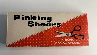Vintage 7" Chrome Pinking Shears Scissors Made in Japan - Original Box - Image 1 of 4