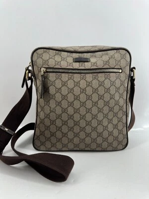 GUCCI GG Crossbody Shoulder Bag Supreme Leather Brown - Image 1 of 4