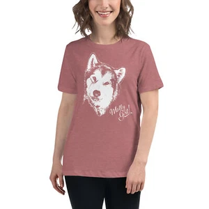 Mally Girl (Alaskan Malamute) Women's Relaxed T-Shirt - Picture 1 of 7