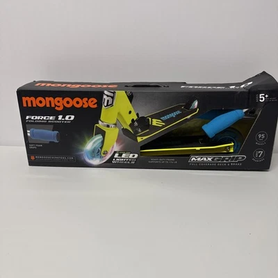 Mongoose Force 1.0 Folding Scooter With LED Lights Yellow & Black New - Image 1 of 4
