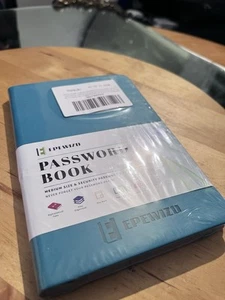 Password Book with Alphabetical Tabs, Pen Holder & Notebook Strap- Turquoise - Bild 1 von 2