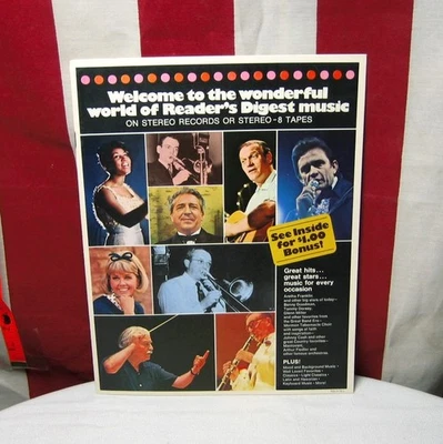 READER'S DIGEST music catalog 1975 advertisement Stereo-8 track tape Johnny Cash - Image 1 of 4