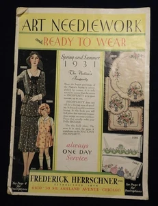 Vtg Spring Summer 1931 Herrschner Art Needlework Ready to Wear Linens CATALOG - Picture 1 of 15