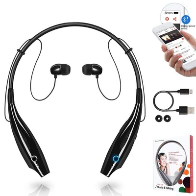 Wireless Earbuds Neckband Bluetooth Headphones Stereo Headsets For Smart Phone - Image 1 of 4