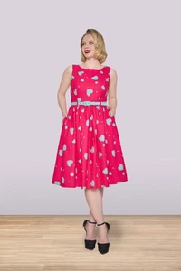 Audrey Hearts Flared Dress - Imagen 1 de 4