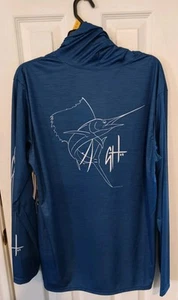 New w Tags Long Sleeve Hoodie Fish Shirt Men, Size Large UPF 50 , Lightweight - Picture 1 of 9