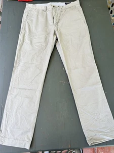 Polo Ralph Lauren Stretch Straight Pants 34x32 Gray Cotton Twill - Picture 1 of 6