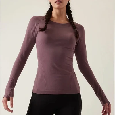 ATHLETA Momentum Seamless Top Small Mauve #530524 - Image 1 of 3